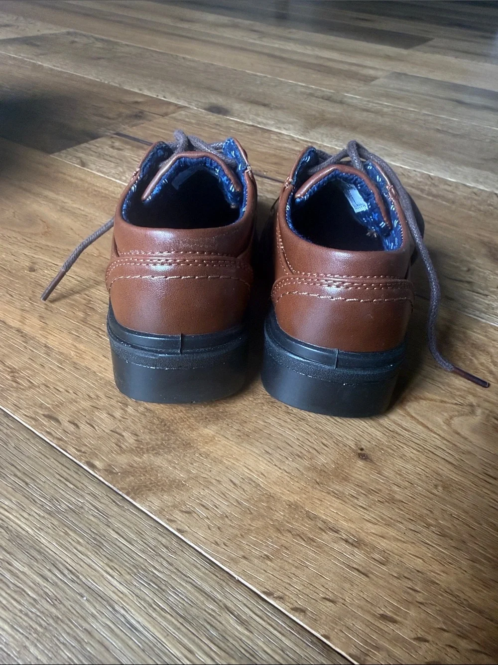 Kids' Brown Leather Dress Shoes - Lace-Up Comfort